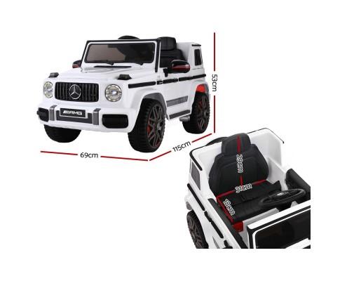 Mercedes Benz G63 AMG Licensed Kids Ride On Car with Remote Control | Black/White