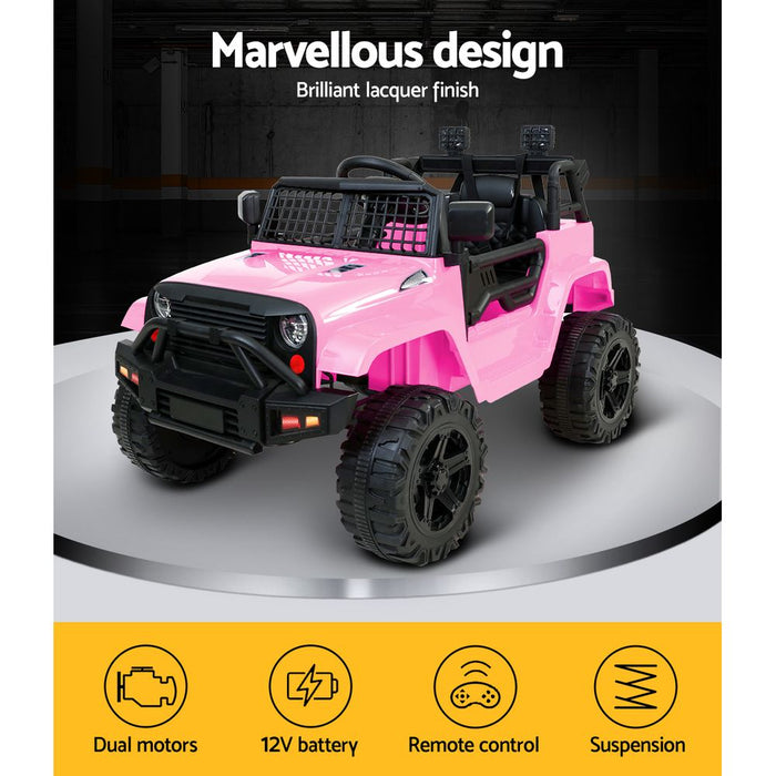 Jeep Inspired Kids Ride On Car with Remote Control | Pink Panther