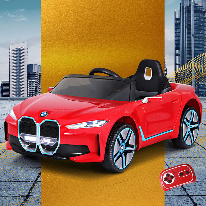 Officially Licensed BMW I4 Kids Ride On sports car with Remote Control | Royal Red