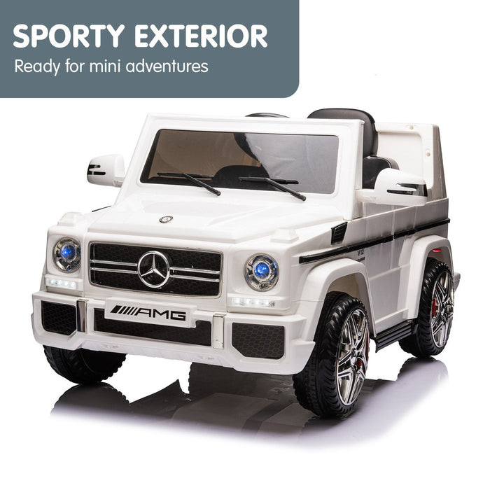 Mercedes Benz G65 AMG Licensed Kids Ride On Car with Remote Control | White