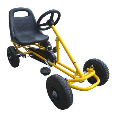 Mighty Racer Premium Kids Pedal Powered Go Kart | Yellow