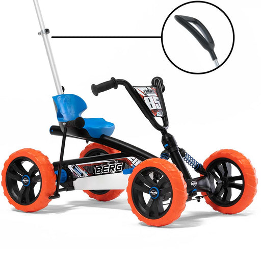 Berg Buzzy 2-in-1 Off Road Kids Push & Pedal Powered Go Kart | Nitro Black