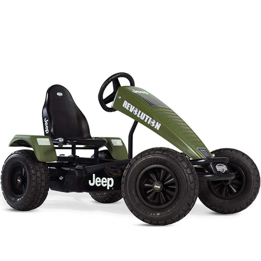 Berg Extra Officially Licensed Jeep Revolution Inspired Kids & Adults Pedal or 3 Gear Powered Go Kart | Willy's Green