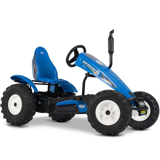 Berg Extra Officially Licensed New Holland Agricultural Machinery Inspired Kids & Adults Pedal or 3 Gear Powered Go Kart | Trademark Light Blue