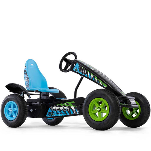 Berg Extra X-ITE Kids & Adults Pedal or 3 Gear Powered Go Kart | Sky Blue & Lime Green