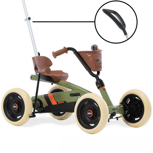 Berg Buzzy 2-in-1 Off Road Kids Push & Pedal Powered Go Kart | Retro Green