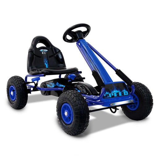 Mighty Racer Kids Pedal Powered Go Kart | Electric Blue