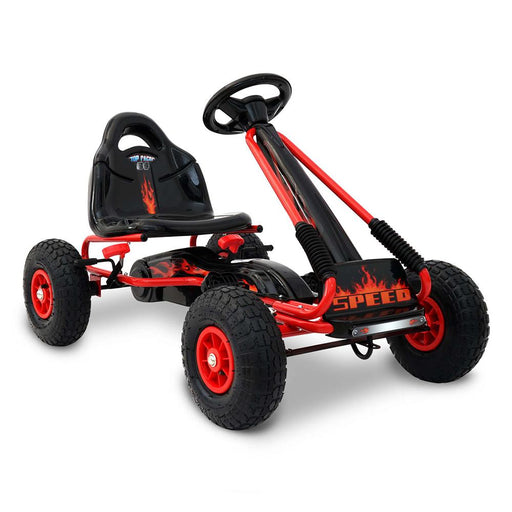 Mighty Racer Kids Pedal Powered Go Kart | Lava Red