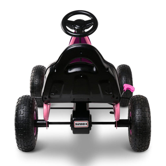 Ultimate Racer Kids Pedal Powered Go Kart | Power Pink