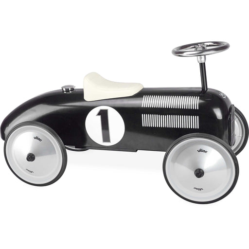 Kids Classic Vintage Racer Metal Ride On Push Car | Hepburn Black