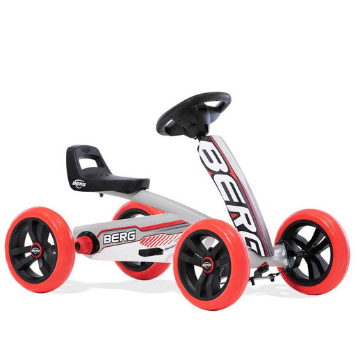 Berg Buzzy Beatz Kids Pedal Powered Go Kart | Grey, Red & White